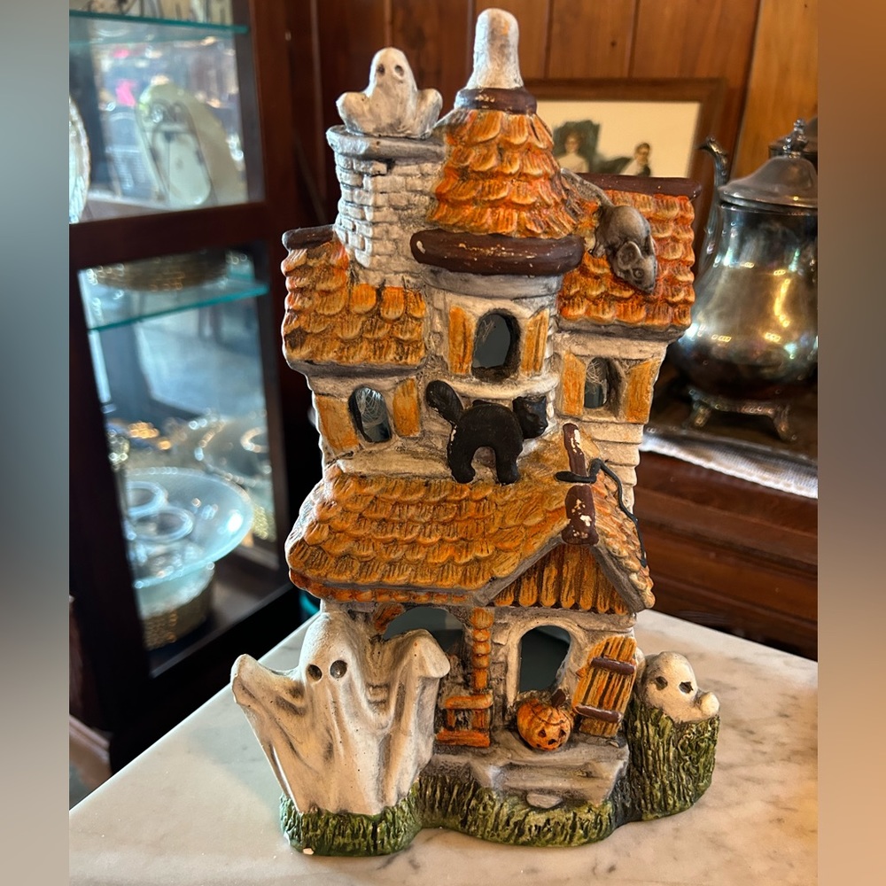 Vintage Partylite old haunted house tea light, Halloween. Decor - Picture 6 of 11